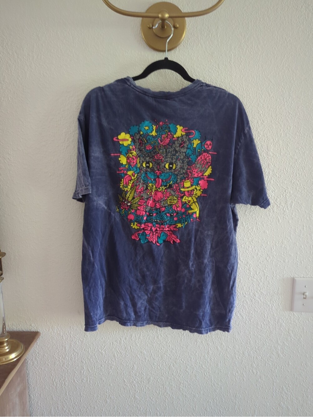 Killer Acid Limited Edition T Shirt Tie Dye Purple White Size L Airplane Acid